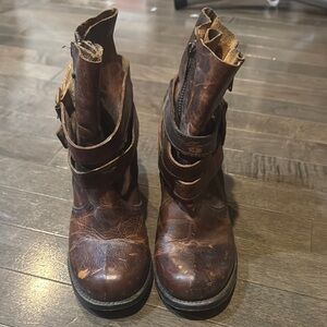 Vintage Brown Leather Boots